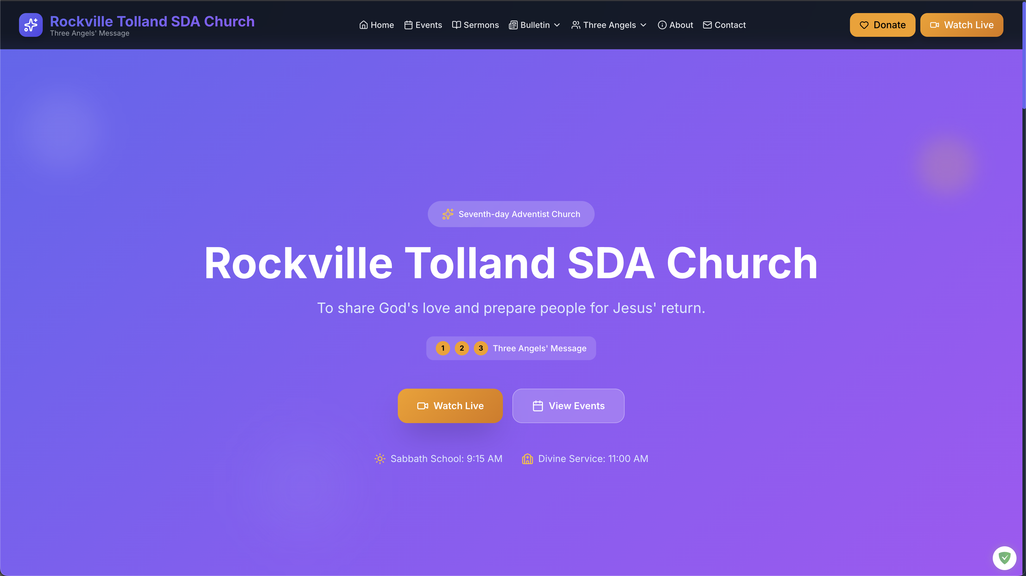 RTSDA Website screenshot